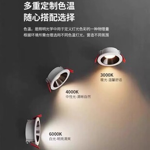 嵌入式 筒燈家用led燈防眩窄邊過道走廊天花燈客廳無主燈孔燈新款