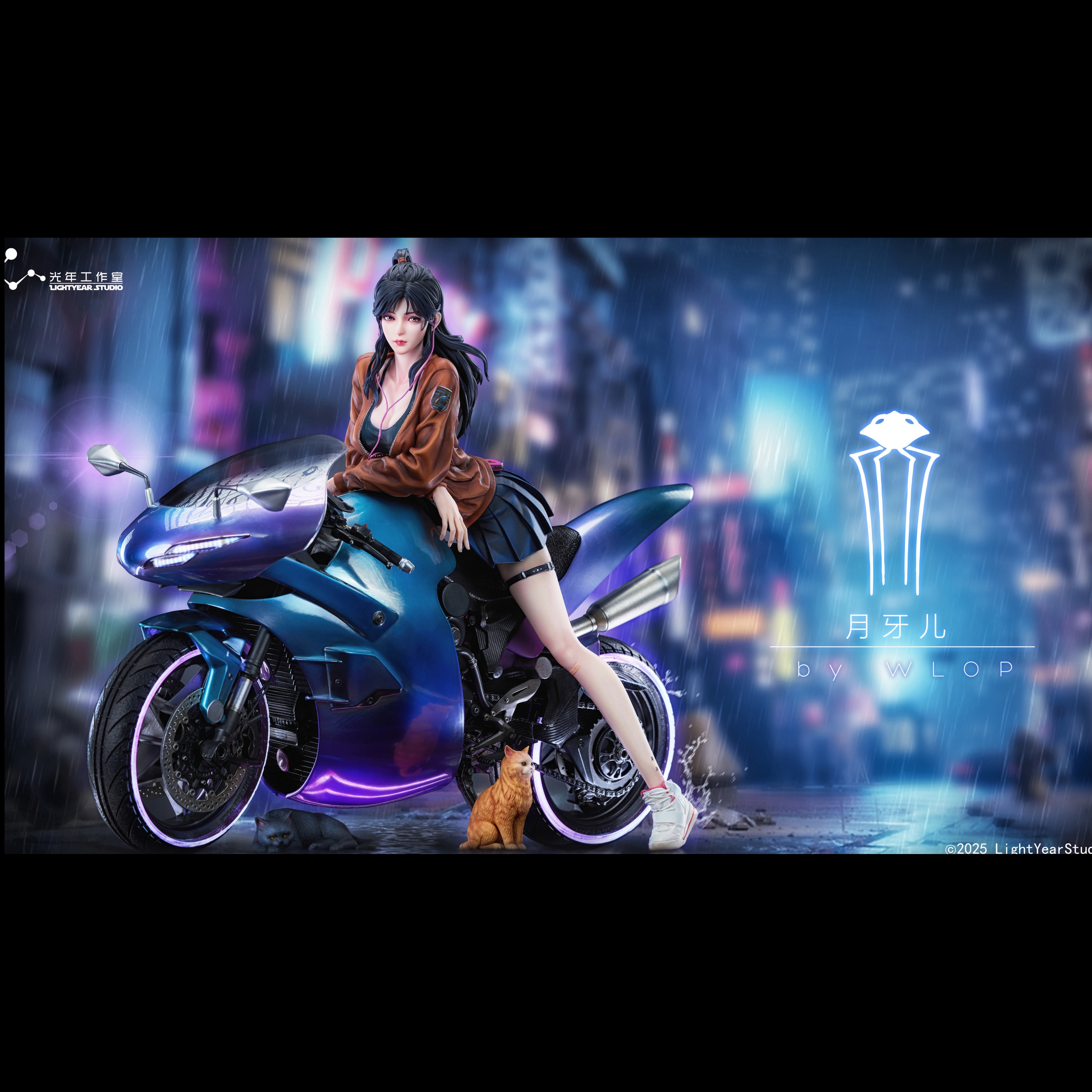 【九月GK】代购光年工作室云虫1/4月牙儿女雕系列手办雕像