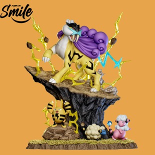 【九月JJ】代购定金微笑工作室 第二弹 三圣兽雷公生态 宝可梦