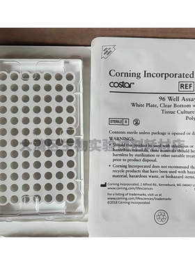 康宁Corning 3610 96孔板白色透明平底带盖单个包装 已灭菌
