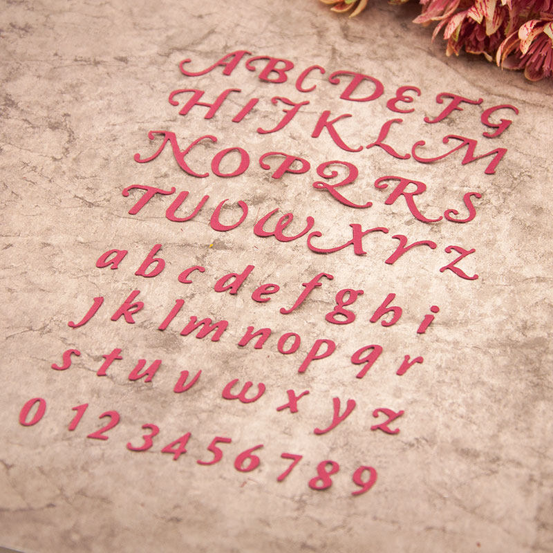 基础实用大小写字母切割模板diy刀模cutting die贺卡相册制作工具