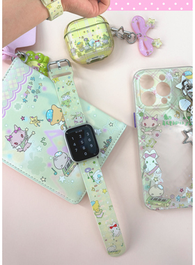 iwatch表带夏季绿色清新磨砂半透明软shishihshop西西商店