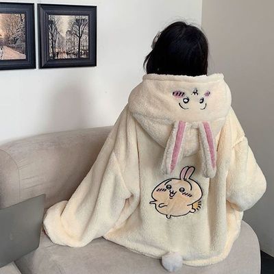 乌萨奇珊瑚绒睡衣女连体衣冬季加厚卡通连帽可爱宿舍天新款家居服