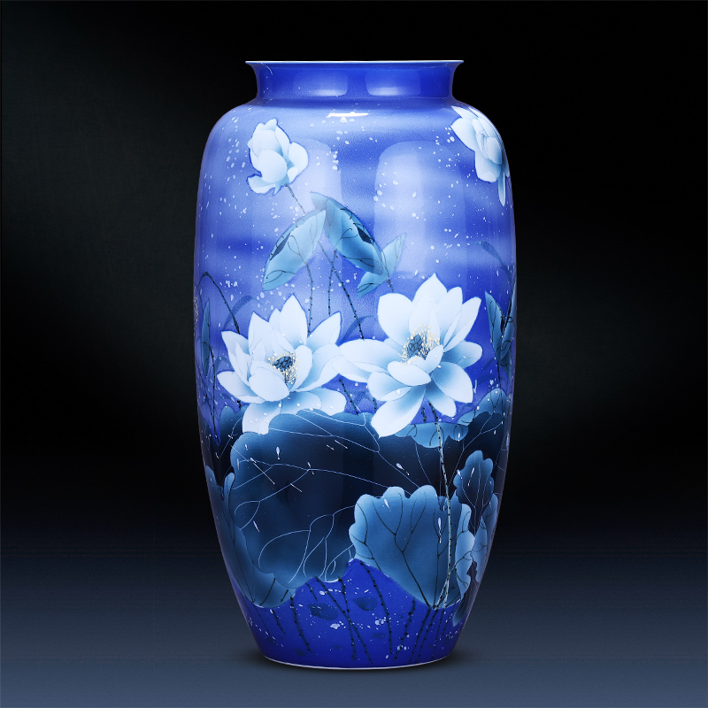 景德镇中式风家居客厅青花瓷花瓶