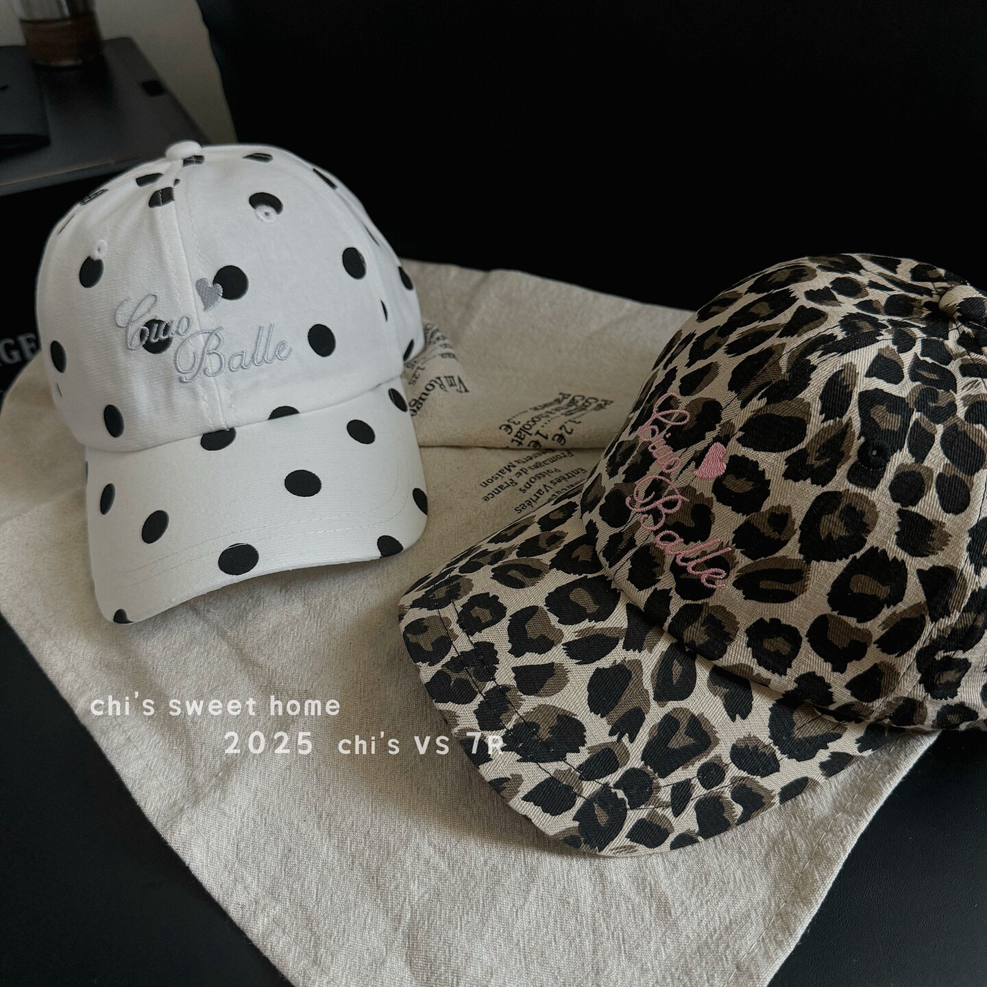 韩国潮牌Y2K豹纹波点棒球帽
