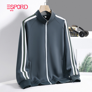 男士 秋冬款 新款 卫衣立领夹克宽松休闲条纹运动长袖 外套 开衫 春秋季