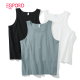 230g重磅纯棉男士 T恤白色汗衫 背心宽松大码 运动健身内穿打底无袖