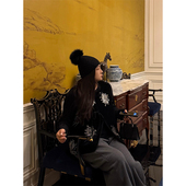 铅笔小鑫大码 女装 重工钉珠烟花复古吸睛圆领保暖马甲