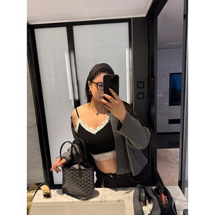 V领设计 蕾丝花边 打底吊带背心可外穿 女装 铅笔小鑫大码