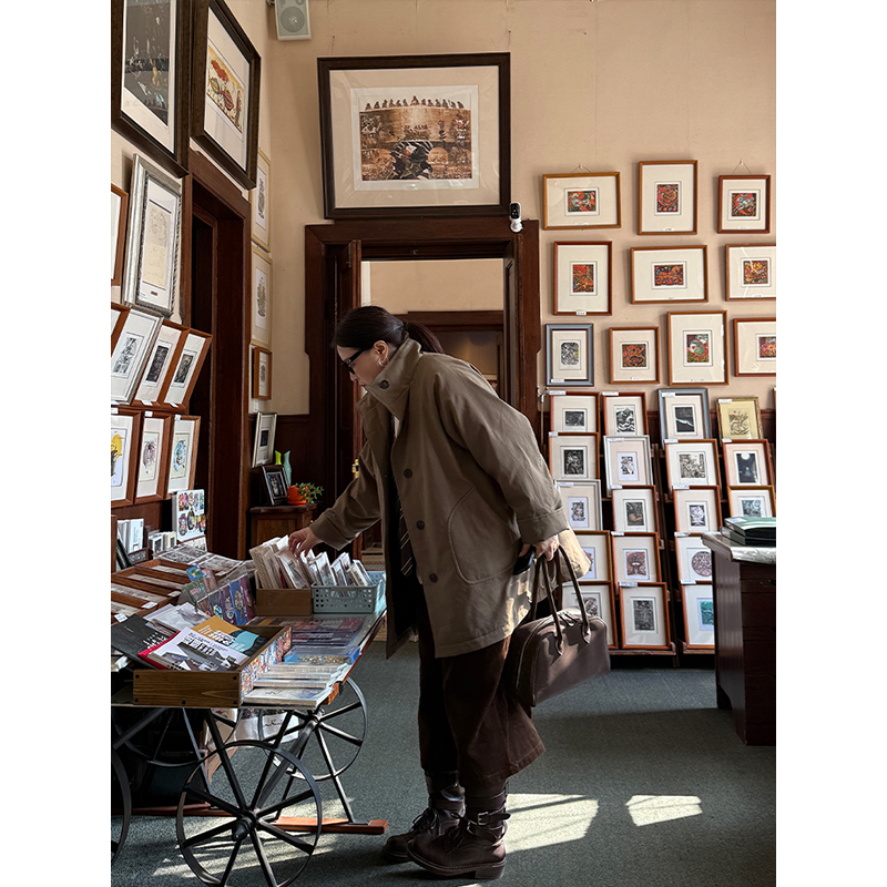 铅笔小鑫大码女装 立领大口袋 中长款高品质鹅绒服