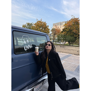 铅笔小鑫大码女装 复古休闲 机车工装 防风外套夹克