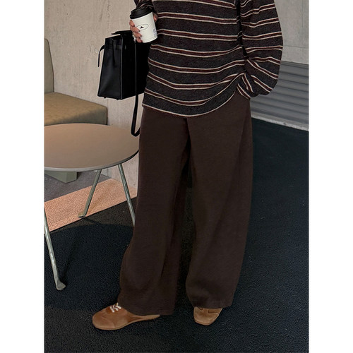 铅笔小鑫大码女装巨好穿懒人神裤全松紧绒感藏肉显瘦阔腿裤