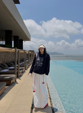 铅笔小鑫大码女装氧气灵动宽松遮胯高腰显瘦半身裙+腰绳