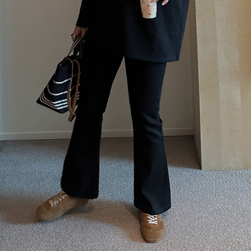 铅笔小鑫显瘦弹力高腰微喇裤