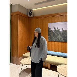 柔糯亲肤正肩长袖 铅笔小鑫大码 下摆破洞 复古随性 T恤 女装