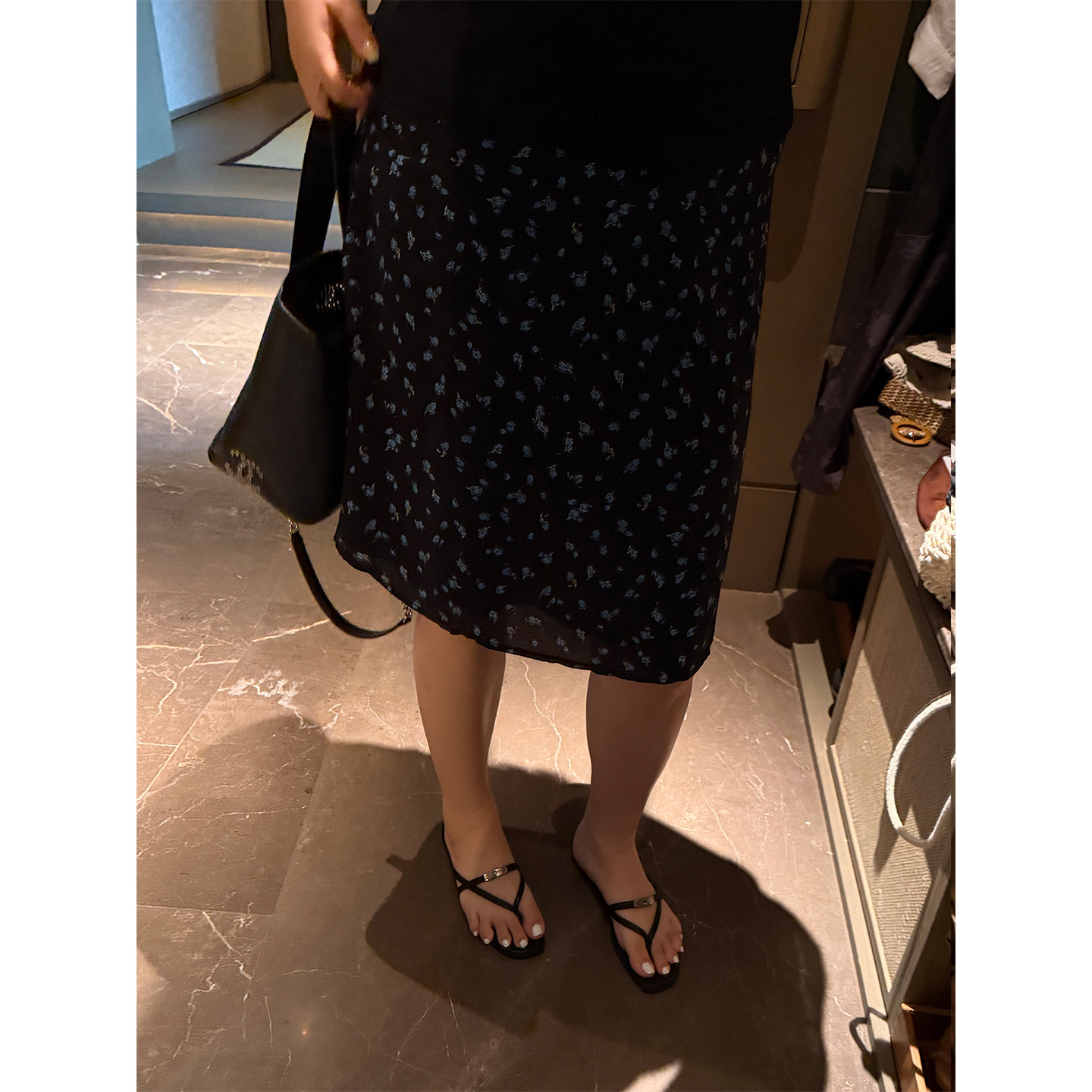 铅笔小鑫大码女装复古小碎花高腰遮拜拜肉中裙半身裙