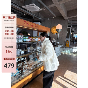 铅笔小鑫大码女装 老钱风真兔毛皮草 保暖立领外套