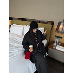 铅笔小鑫大码女装复古单排扣宽松御寒中长款厚绒外套