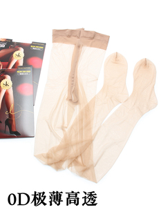 夏季0D极薄高透带脚跟黑丝袜 超薄性感T裆无痕连裤袜零感丝袜女