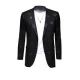 男士商务休闲西服刺绣修身秋季青年西服外套假模图787P165，男装西服，电商D225