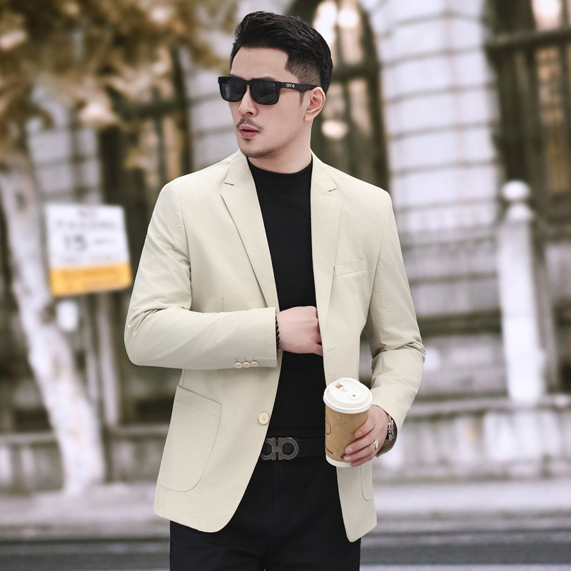 2026春装新款西服外套轻薄款西装男士便服2611P165，男装西服套装，电商D225