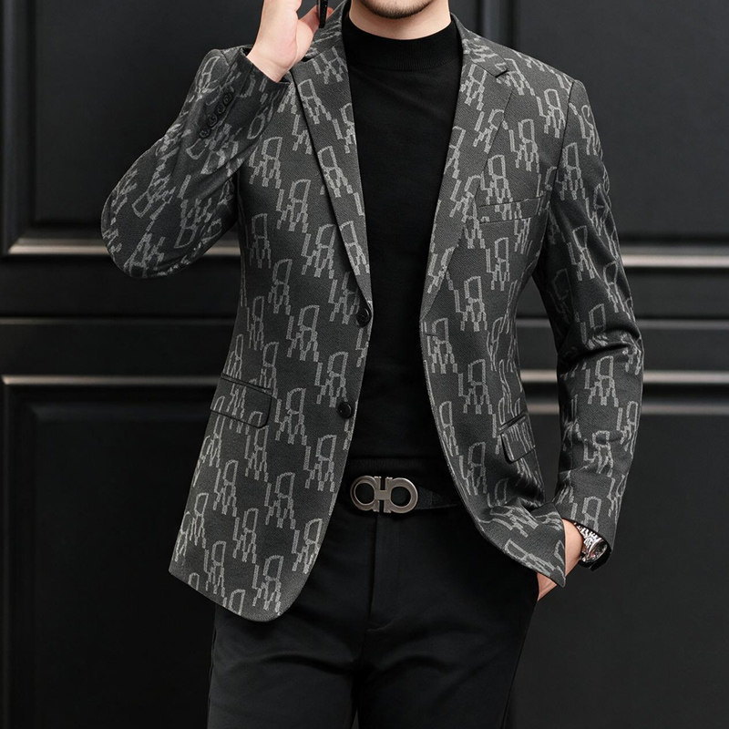流行时尚男装西服男外套春秋新款西装男士印花休闲便西 ZX761P165图片 流行时尚男装西服男外套春秋新款西装男士印花休闲便西 ZX761P165图片