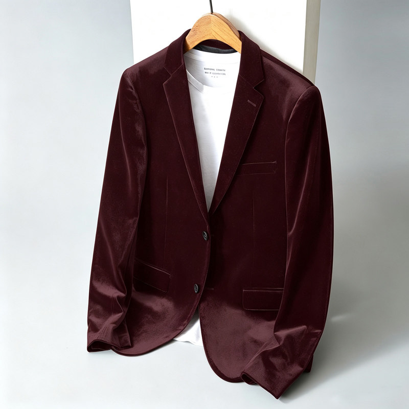 男装金丝绒小西装男士商务休闲西服XZ6801P175,男装西服套装,电商D225