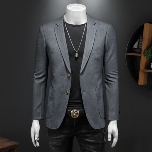 春季新款便西 男士格子西装 休闲西服外套7817P145225，男装西服套装，电商D225