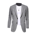 青年修身小西装千鸟格男士休闲秋季西服假模图803P145，男装西服，电商D225