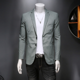 2021男士薄款秋季修身上衣潮流休闲西服小西装1385P165控价299，男装西服，电商D225