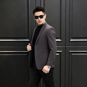 新款秋冬新款西服 休闲复古天丝棉西装男XZ2501P165图片