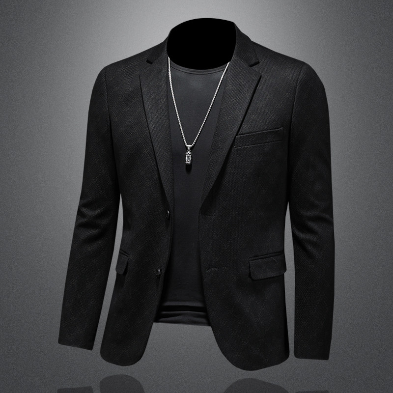 新款秋季新款男装西服弹力印花潮流便西休闲西装XCX2308P180,男装西服套装,电商D225