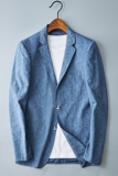 2021蓝色印花西装春季薄款西服外套休闲便服2658P170控价328，男装西服，电商D225