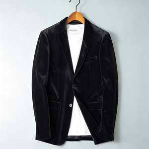男装金丝绒小西装男士商务休闲西服XZ6801P175图片