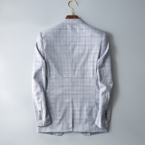 春秋新款格子小西装男士修身休闲单件西服1379P155，男装西服，电商D225