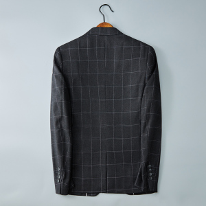 （M-3XL)男士格子青年英伦上衣免烫西装815P155(偏小一码）图片