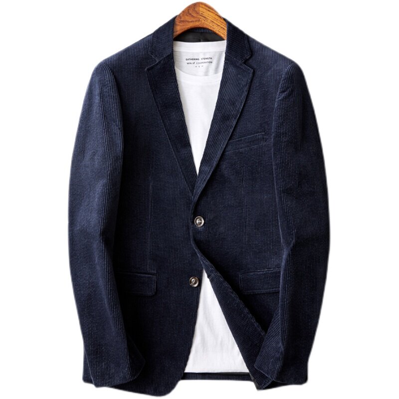 2021秋冬男士西装复古纯棉灯芯绒青年商务休闲西服便服7802P180,男装西服,电商D225