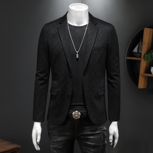 新款秋季新款男装西服弹力印花潮流便西休闲西装 XCX2308P180，男装西服套装，电商D225