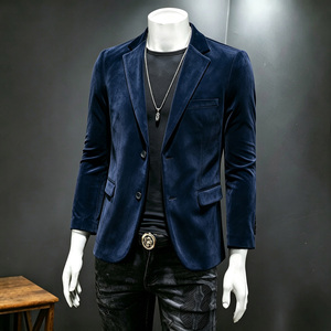 2026新款男士金丝绒西装平绒西服D225-6801P175，男装西服套装，电商D225