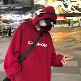 春季宽松时尚印花潮流情侣连帽卫衣外套W2025P40控58，男装卫衣，电商A247