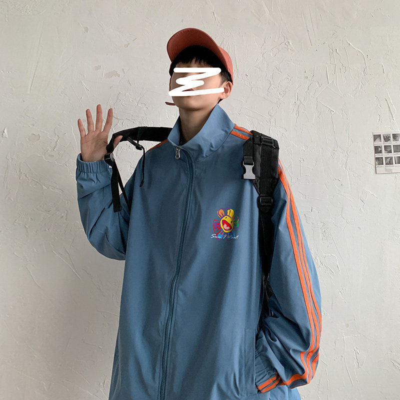 Jiwu spring boys' jacket Daisy loose webbing stand collar jacket s-5xl