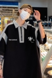 港风23新款夏季时尚百搭翻领半拉链印花短袖T恤DT3208P45控68，男装Polo衫，电商A247