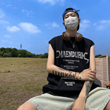 夏季潮流字母印花无袖T恤宽松汗背心DT508P25控38，男装背心/马甲，电商A247