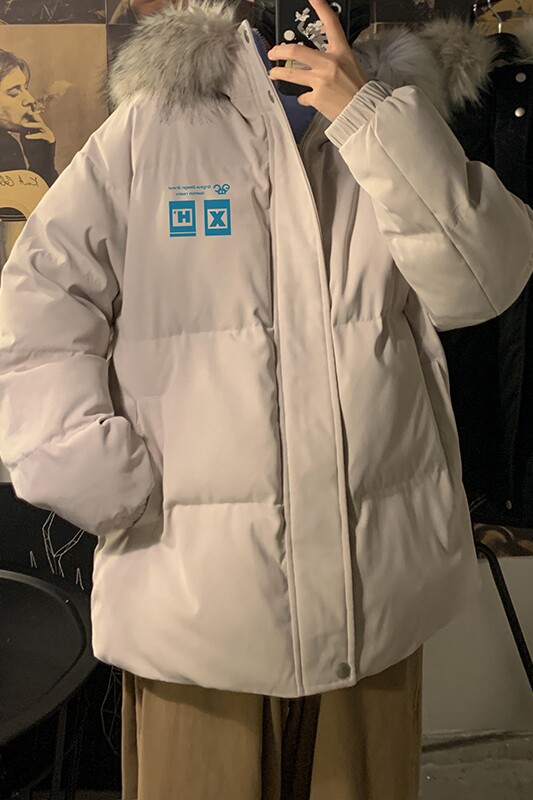 港风冬卡通印花加厚大毛领棉衣棉袄羽绒棉外套MY2030P135控168,男装棉衣,电商A247