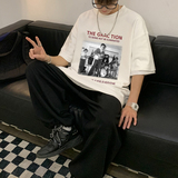 夏季时尚宽松复古印花圆领短袖T恤T1130P25控38，男装T恤，电商A247