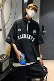 夏季速干半拉链立领T恤短裤休闲运动套装TZ755特批P60控98，男装休闲套装，电商A247