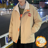 冬季港风印花内里加绒加厚宽松绒外套棉夹克MJK210JRP85控98，男装棉衣，电商A247