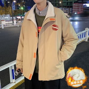 冬季港风印花内里加绒加厚宽松绒外套棉夹克 MJK210JR P85控98图片