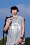夏季水洗做旧无袖圆领百搭短袖T恤潮男背心DT246特批P35控58，男装背心/马甲，电商A247