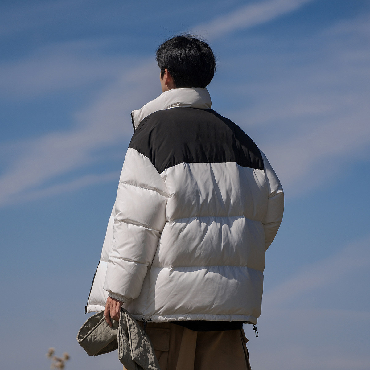 港风23新款冬季时尚百搭宽松字母印花棉服外套MY1253特批85控138,男装棉衣,电商A247